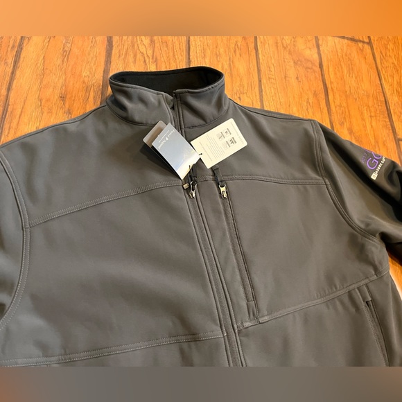 Fossa jacket mens 2XL gray full zip soft breathable stretch NWT performance Logo - Picture 3 of 13